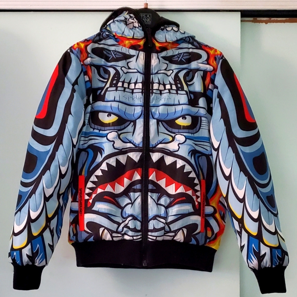 Sprayground Head Hunter reversible winter coat size small